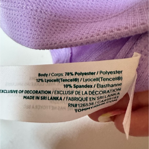 Tommy John waffle knit in Lavender size Medium - Picture 5 of 10